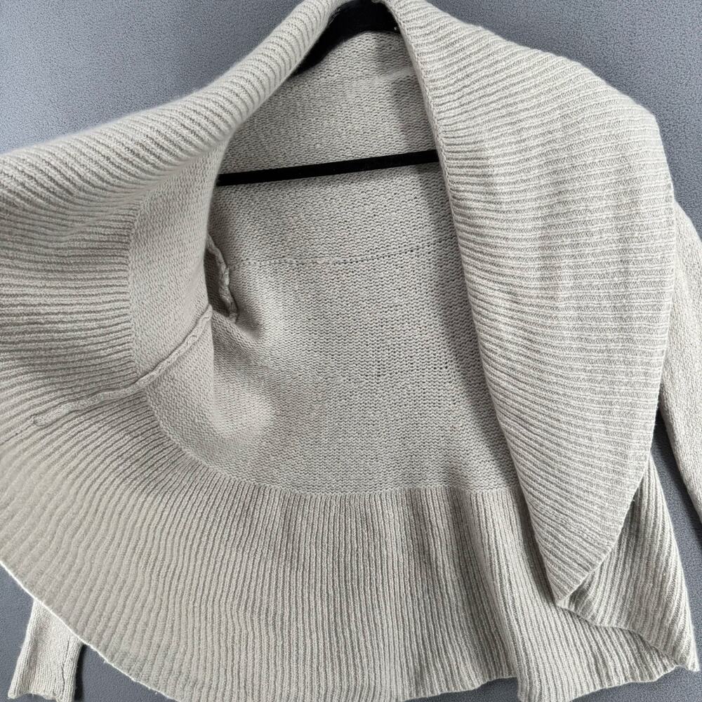 Vince Knit Cardigan Wool Silk Cashmere Sweater Womens XS Gray Drape Collar - Picture 4 of 10
